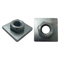 1x ADJUSTABLE STUMP PLATE Weld On Nut M24 75mm x 75mm (7.5mmTHICK Plate)