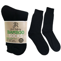 MENS BAMBOO Thick WORK SOCKS Hiking Heavy Duty Cushion Boot Black Odor Resistant
