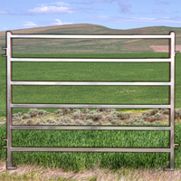 CATTLE YARD PANEL 6 SQUARE RAILS + DROP PINS (Available in Brisbane) HORSE, CATTLE PORTABLE YARD ANIMAL ENCLOSURE HOBBY FARM- 1.8M x 2.1M
