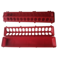 TROUGH POULTRY FEEDER Plastic Food Seed Automatic Chicken Chick Hen Chook Bird