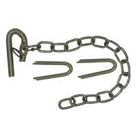 1x FIELD GATE STAPLE FASTENER 450mm Chain - Fence Farm Latch (FGF-ST)