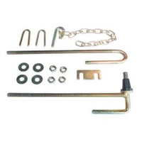 1x FARM GATE HINGE SET 400mm with SSST suits 25NB - Fastener Post Latch Field