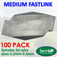 100x Medium Fastlink Wire Joiners works with Gripple¨ Tensioning Fence strainer 