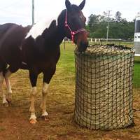 NEIGH NET HAY NET ROUND 4'X4' PREMIUM KNOTLESS SLOW FEEDER FOR HORSES, CATTLE ETC.