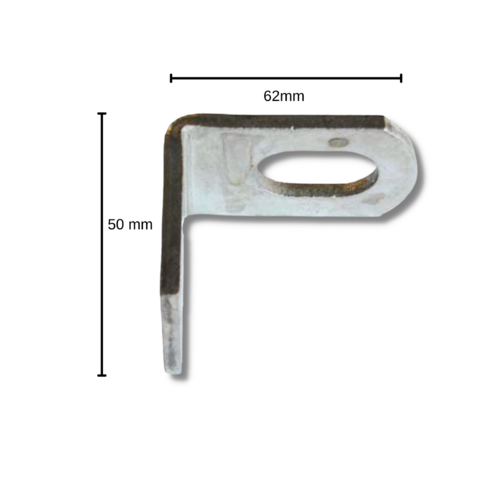 1x PANEL BRACKET 20mm L CLEAT suits 16mm Drop Pin - Stockyard Flat Mild Steel 