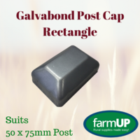 1x GALVABOND POST CAP 75MM X 50MM Rectangle Fence Post Tube Flat Top New 
