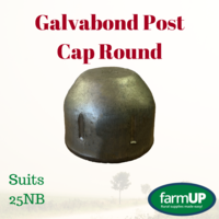 1x GALVABOND POST CAP ROUND suits 25NB PIPE 33.7mm Tube End Fence Flat Top New
