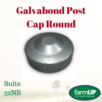 1x GALVABOND POST CAP ROUND suits 32NB PIPE 42.4mm Tube End Fence Flat Top New