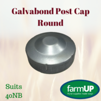 1x GALVABOND POST CAP ROUND suits 40NB PIPE 48.3mm Tube End Fence Flat Top New