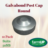 10x GALVABOND POST CAP ROUND suits 50NB PIPE 60.3mm Tube End Fence Flat Top New