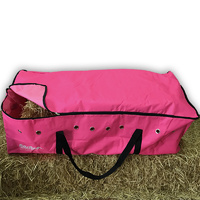 PINK HAY BALE BAG Zipper Carry Storage Water Ski Feed Board Camping Horse Riding Gear
