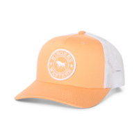 Signature Bull Trucker Peach & White with White & Peach Patch