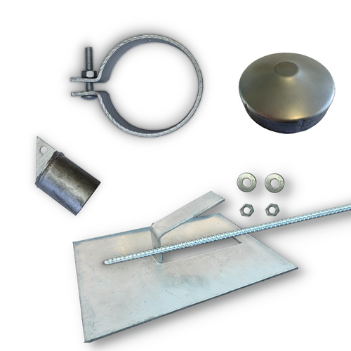100NB x 50NB Fitting Kit with threaded rod for steel strainer post